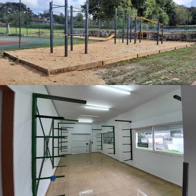 Tomiño realiza labores de adecuación nas instalacións deportivas Tomiño realiza labores de adecuación nas instalacións deportivas