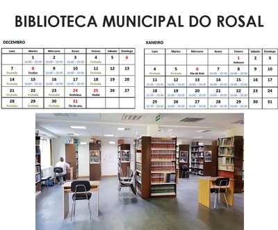 A biblioteca municipal do Rosal terá novos horarios durante os meses de decembro e xaneiro A biblioteca municipal do Rosal terá novos horarios durante os meses de decembro e xaneiro